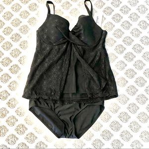 NWT Black tankini swimsuit